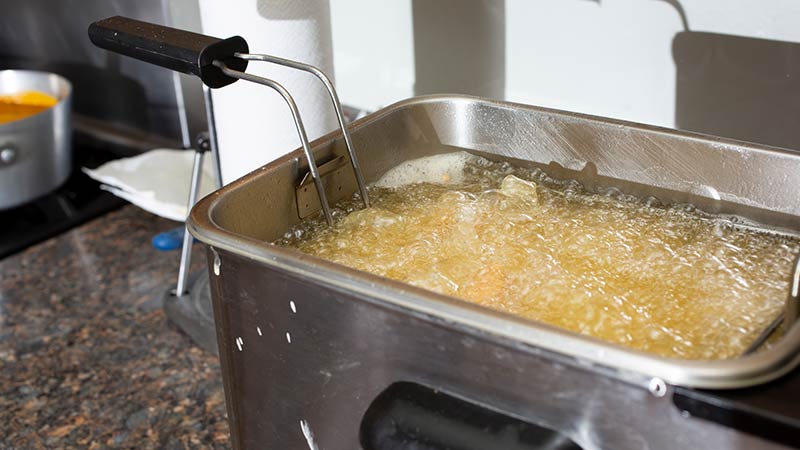 reinigen van frietketel